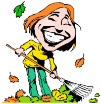 Raking leaves
