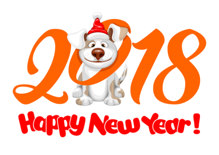 2018-happy-year-of-dog-vector-material-01