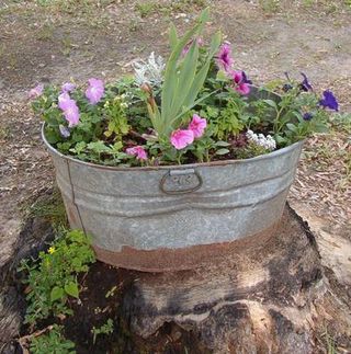 Wash tub planter